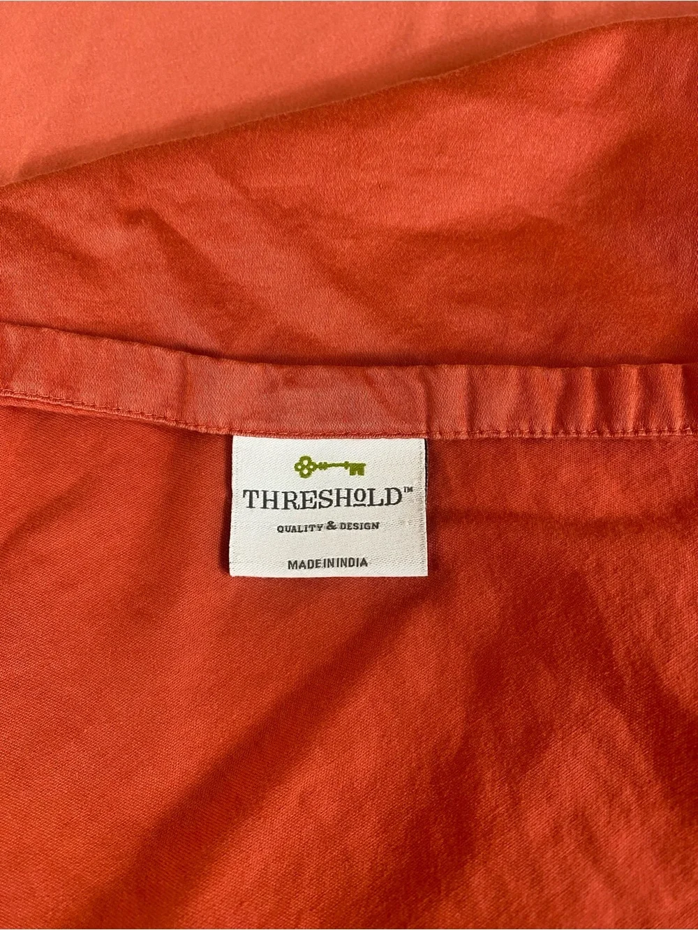 Threshold Coral Cotton sheet set / 1 flat /1 fitted